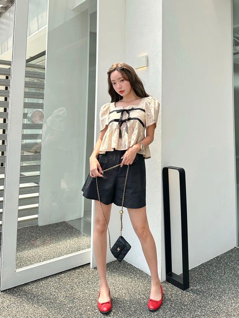 Bwithu - Korean Women Fashion - #thelittlethings - Tape Ribbon Blouse - 6