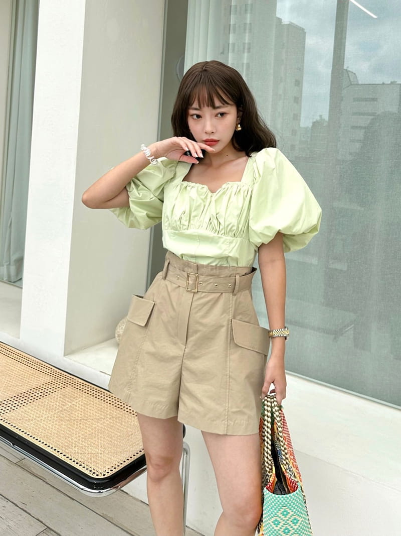 Bwithu - Korean Women Fashion - #womensfashion - Shirring Puff Blouse - 6