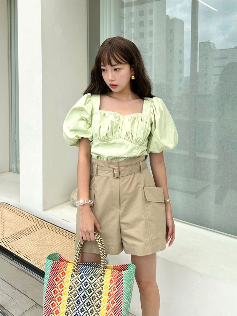 Bwithu - Korean Women Fashion - #womensfashion - Shirring Puff Blouse - 8