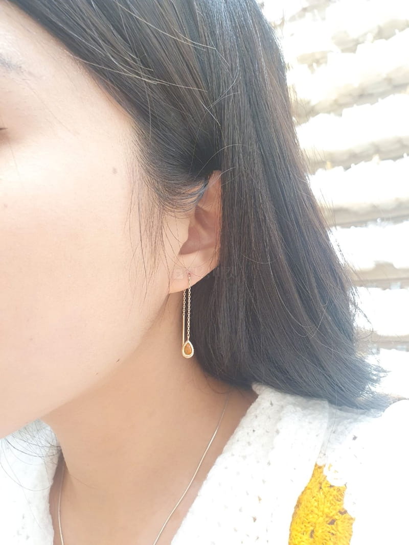 Cabinet - Korean Women Fashion - #momslook - Silver (pink gold) Color Earring - 4