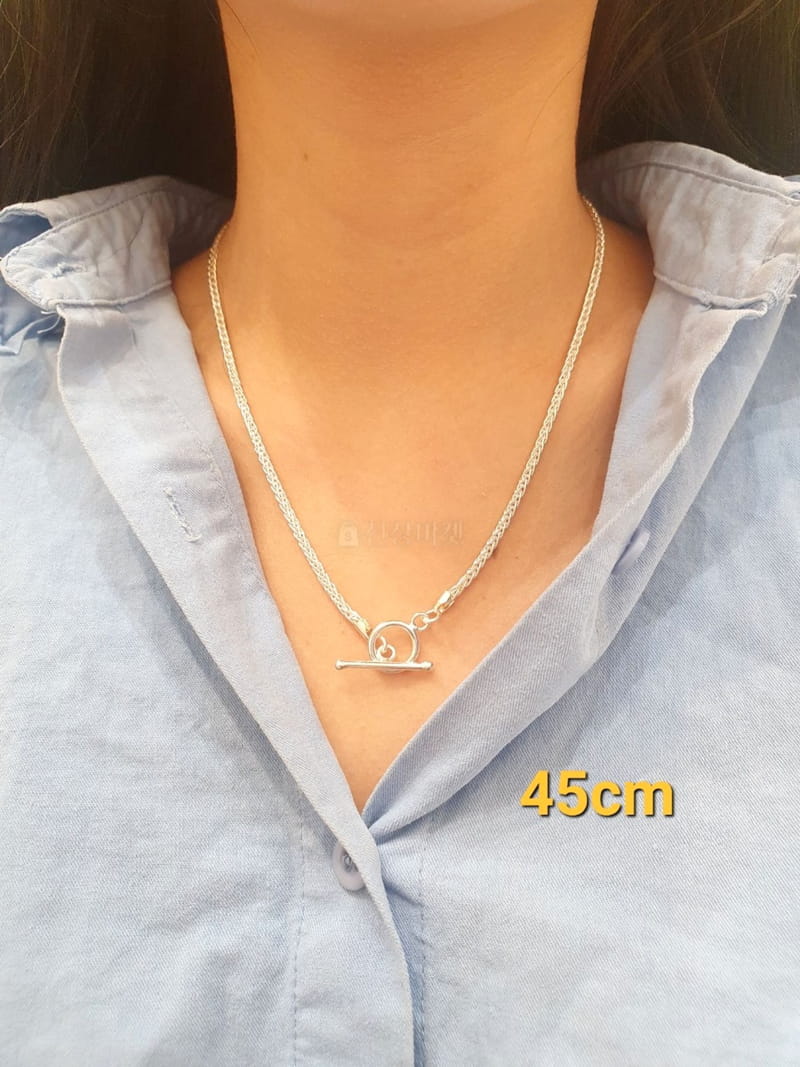 Cabinet - Korean Women Fashion - #momslook - Silver (Silver45cm) Twist Necklace - 3