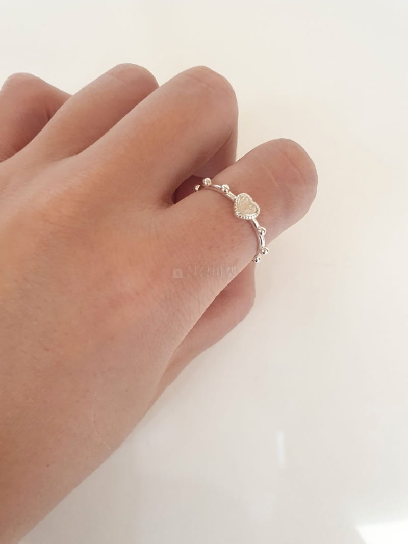 Cabinet - Korean Women Fashion - #thelittlethings - Silver Small Heart  Ring - 2