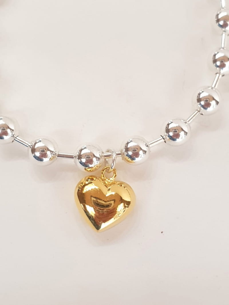 Cabinet - Korean Women Fashion - #womensfashion - Silver Heart Mix Bracelet