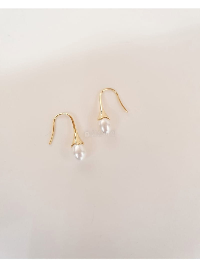 Cabinet - Korean Women Fashion - #womensfashion - Silver Circle Pearl Earring - 3