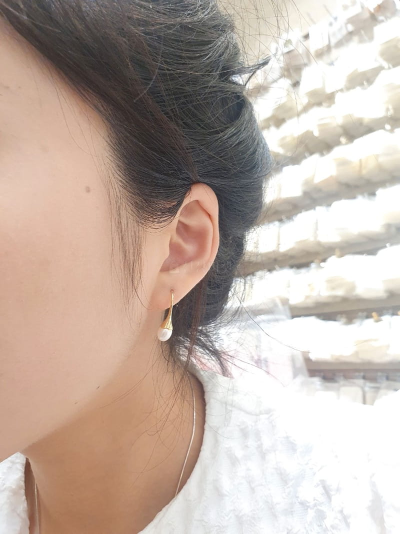 Cabinet - Korean Women Fashion - #womensfashion - Silver Circle Pearl Earring - 5