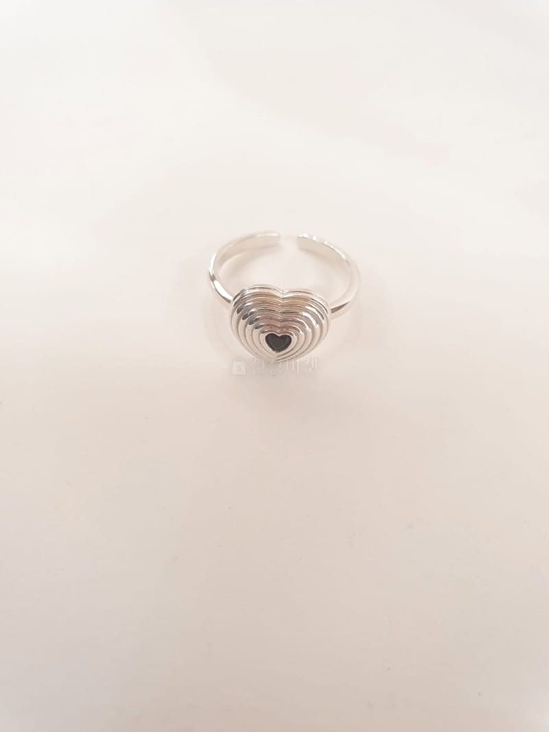 Cabinet - Korean Women Fashion - #womensfashion - Silver Gup Heart Ring - 2