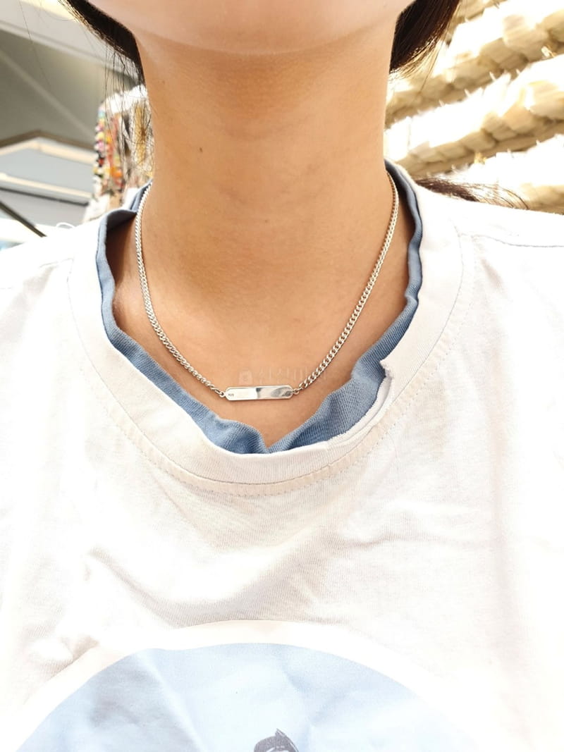 Cabinet - Korean Women Fashion - #womensfashion - Silver (Silver) Chain Square Necklace - 3