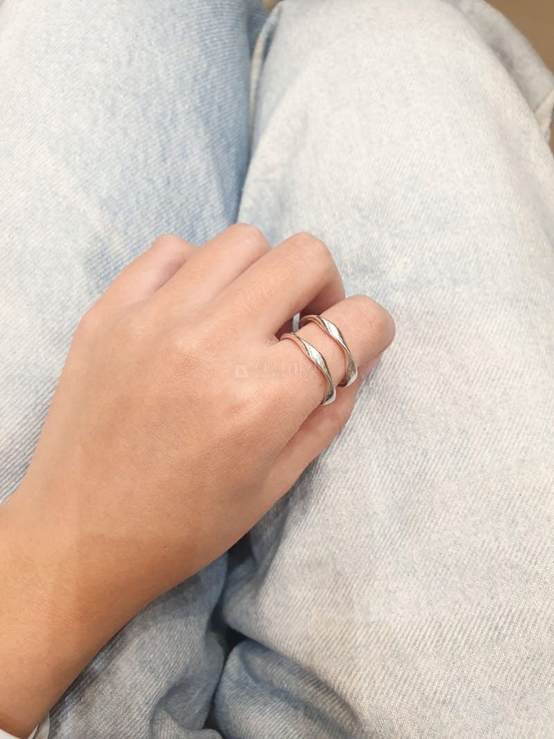 Cabinet - Korean Women Fashion - #womensfashion - Silver (Silver) Wave Ring - 2