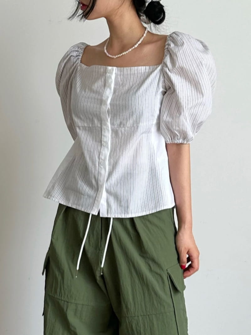 Charm - Korean Women Fashion - #restrostyle - Lomang Blouse - 8