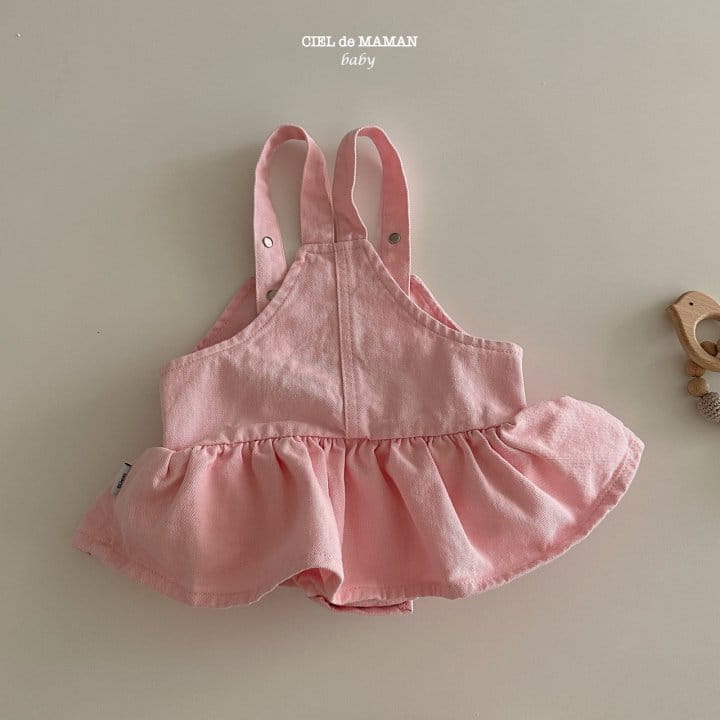 Ciel De Maman - Korean Baby Fashion - #onlinebabyboutique - M And M Dungarees Bodysuit - 4