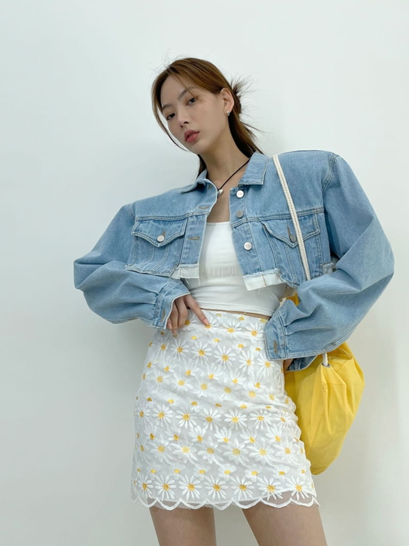 D2 - Korean Women Fashion - #romanticstyle - Flower Skirt - 2