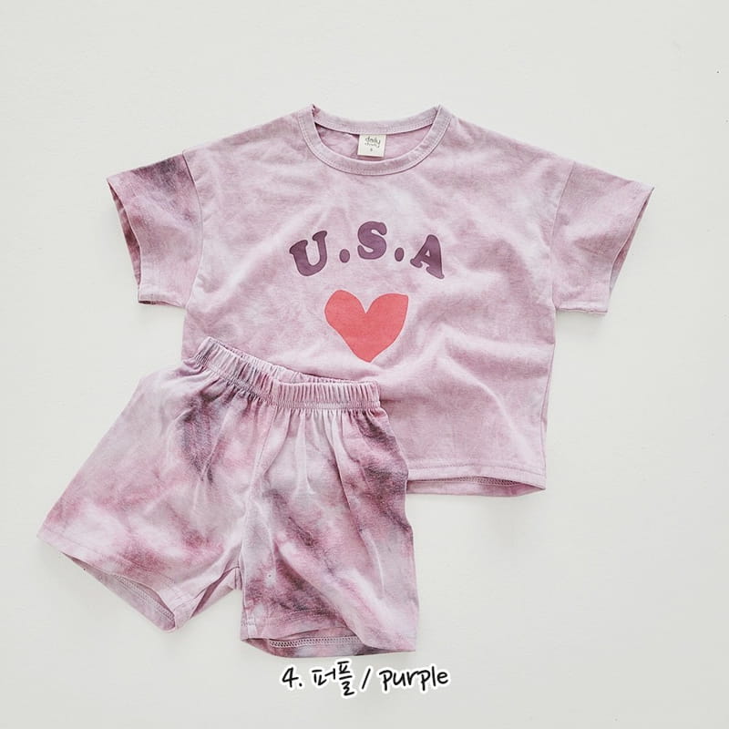 Daily Daily - Korean Children Fashion - #discoveringself - Water Paint World Top Bottom Set - 6