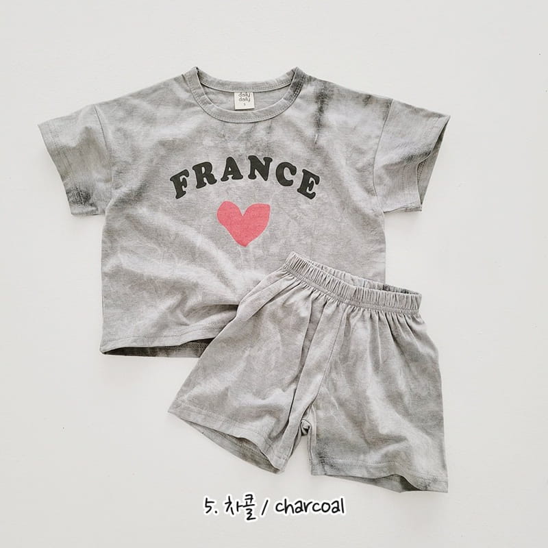 Daily Daily - Korean Children Fashion - #fashionkids - Water Paint World Top Bottom Set - 7