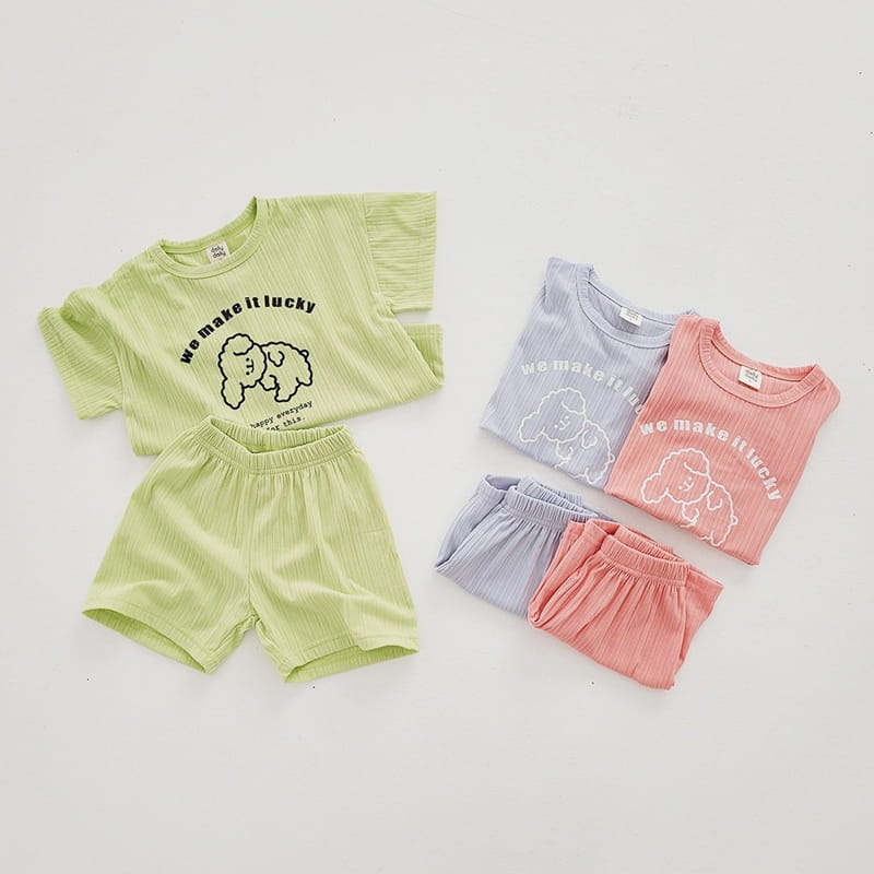 Daily Daily - Korean Children Fashion - #magicofchildhood - Ggaggung Puppy Top Bottom Set - 11