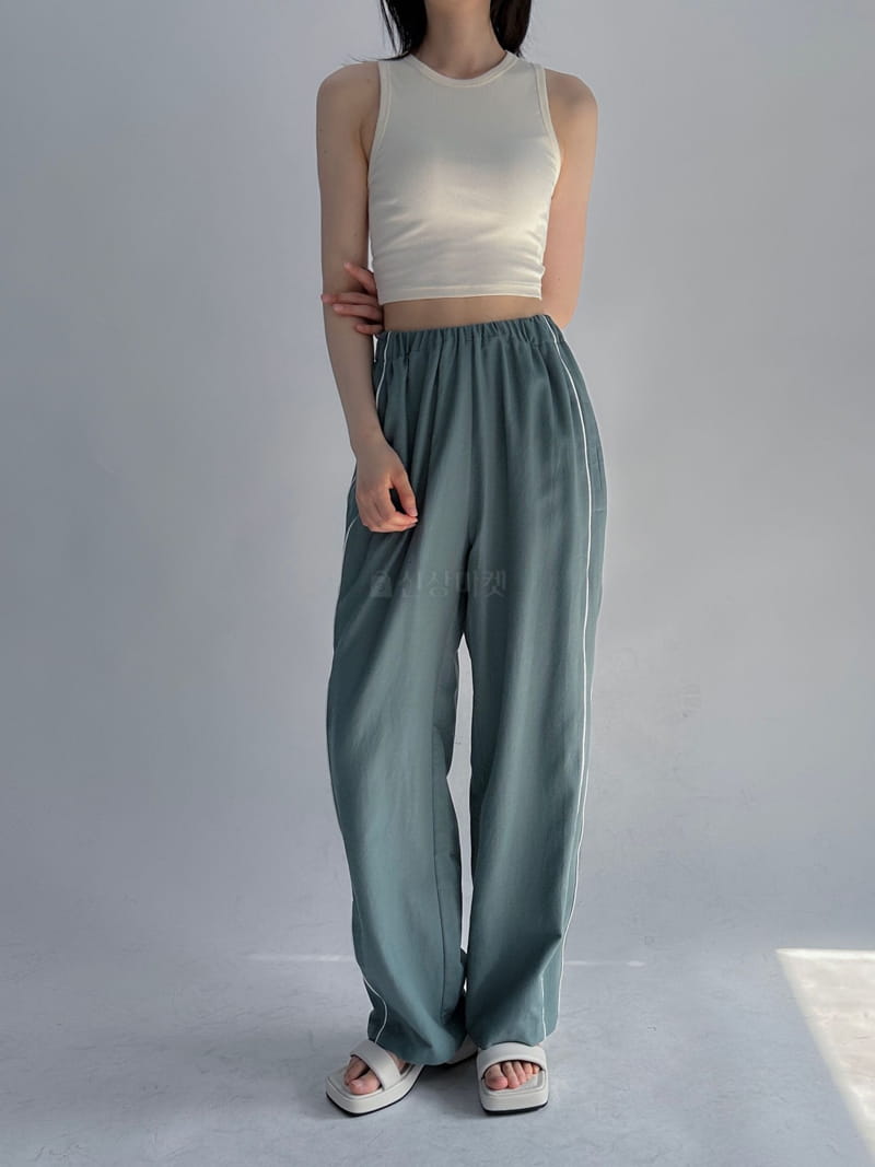 Dark Beige - Korean Women Fashion - #momslook - Pin Pants