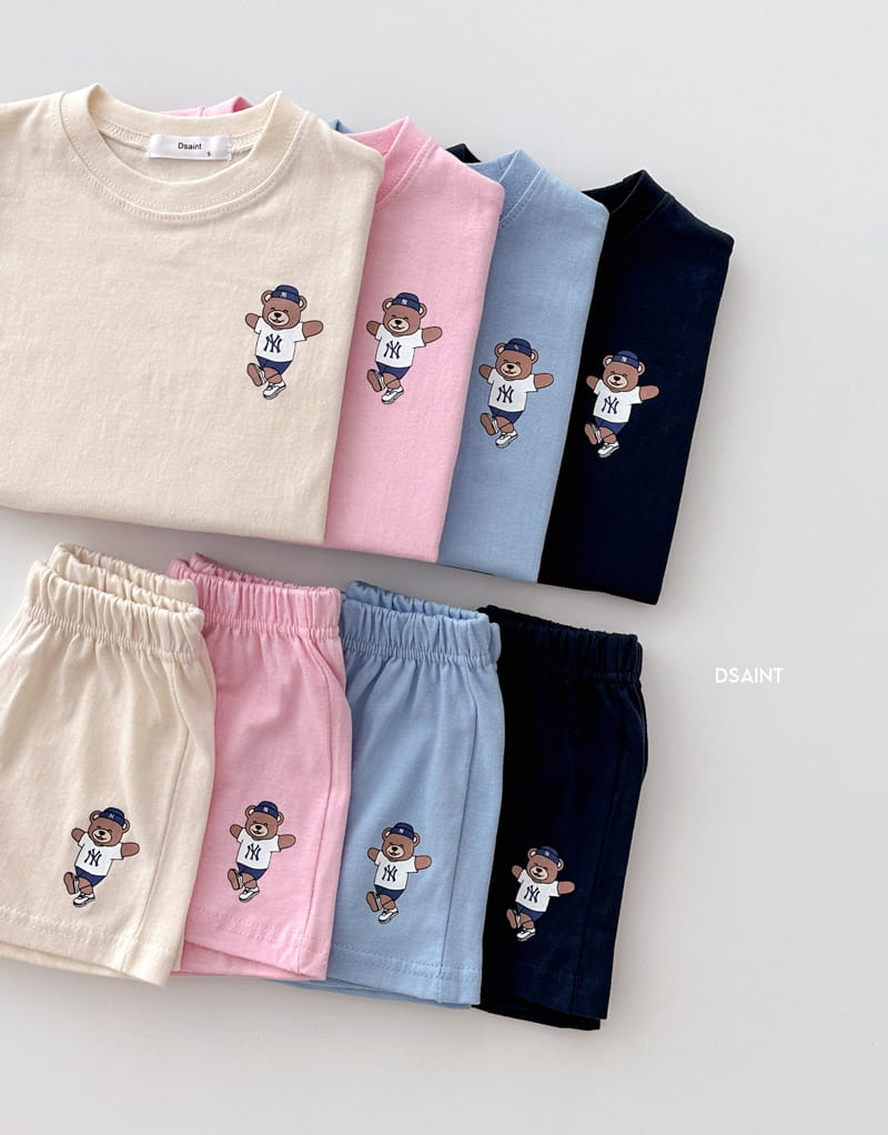 Dsaint - Korean Children Fashion - #childofig - NY Bear Top Bottom Set