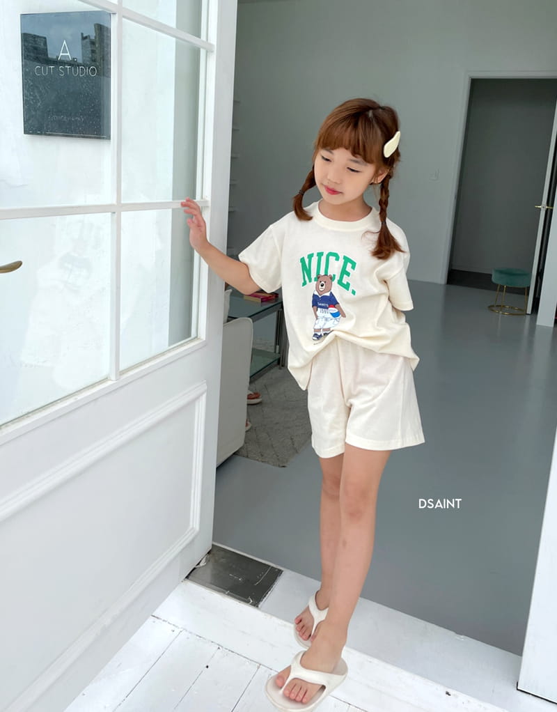 Dsaint - Korean Children Fashion - #childofig - Nice Bear Top Bottom Set - 9