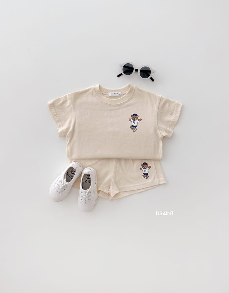 Dsaint - Korean Children Fashion - #designkidswear - NY Bear Top Bottom Set - 3