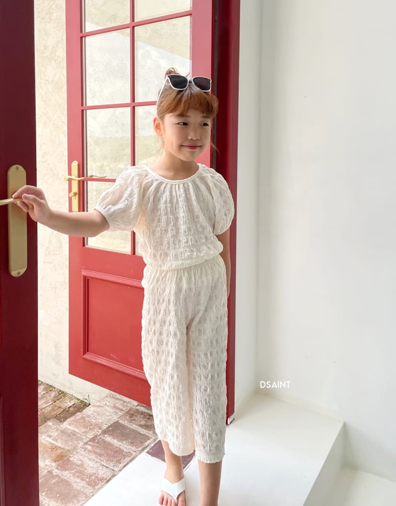 Dsaint - Korean Children Fashion - #discoveringself - Waffle Top Bottom Set - 5