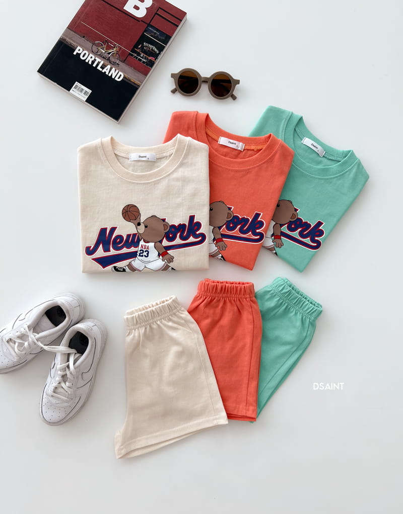 Dsaint - Korean Children Fashion - #discoveringself - New York Top Bottom Set - 2