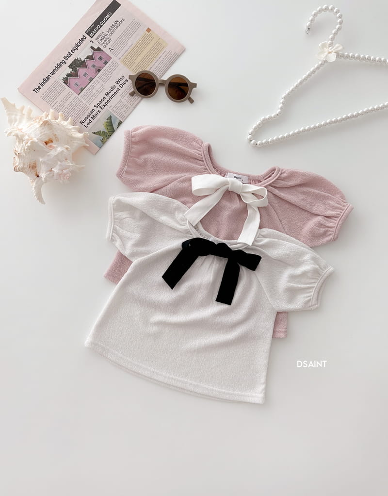 Dsaint - Korean Children Fashion - #fashionkids - Pretty Ribbon Tee - 3