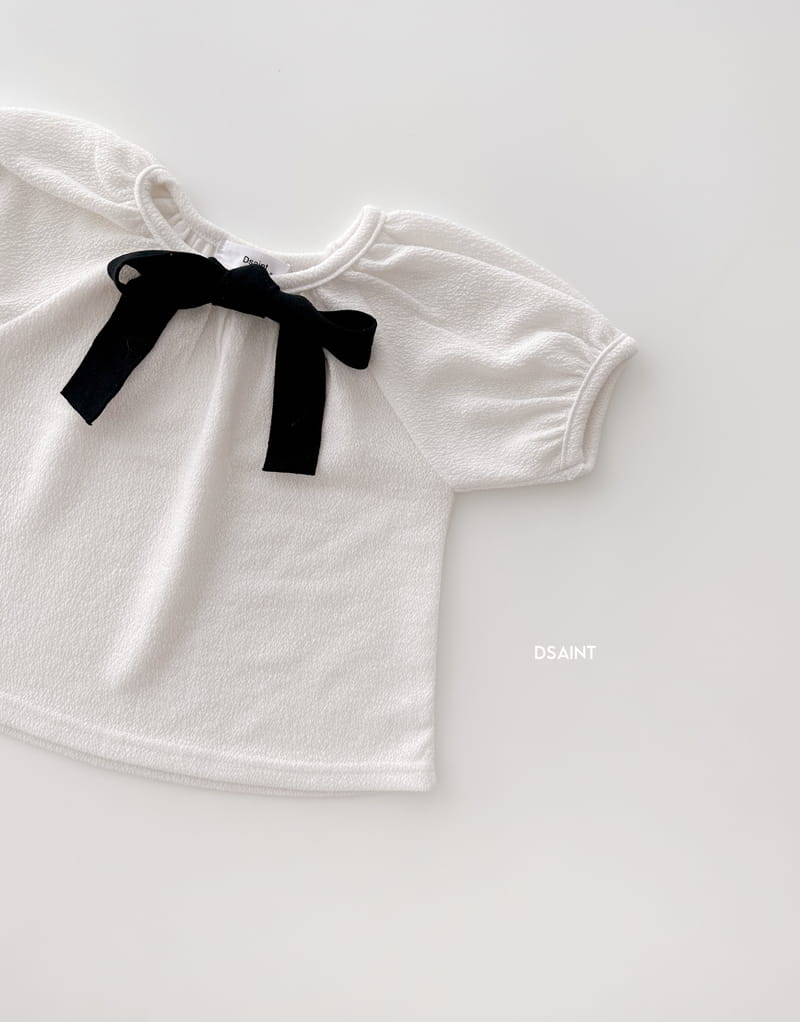 Dsaint - Korean Children Fashion - #fashionkids - Pretty Ribbon Tee - 4