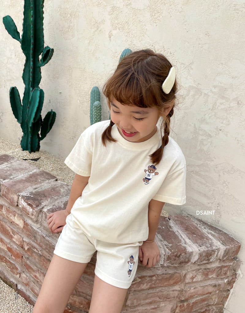 Dsaint - Korean Children Fashion - #littlefashionista - NY Bear Top Bottom Set - 10