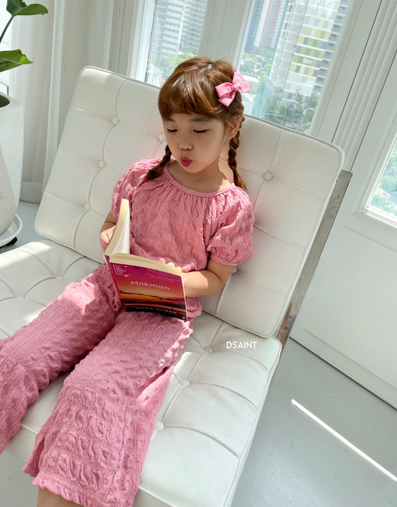 Dsaint - Korean Children Fashion - #magicofchildhood - Waffle Top Bottom Set - 12