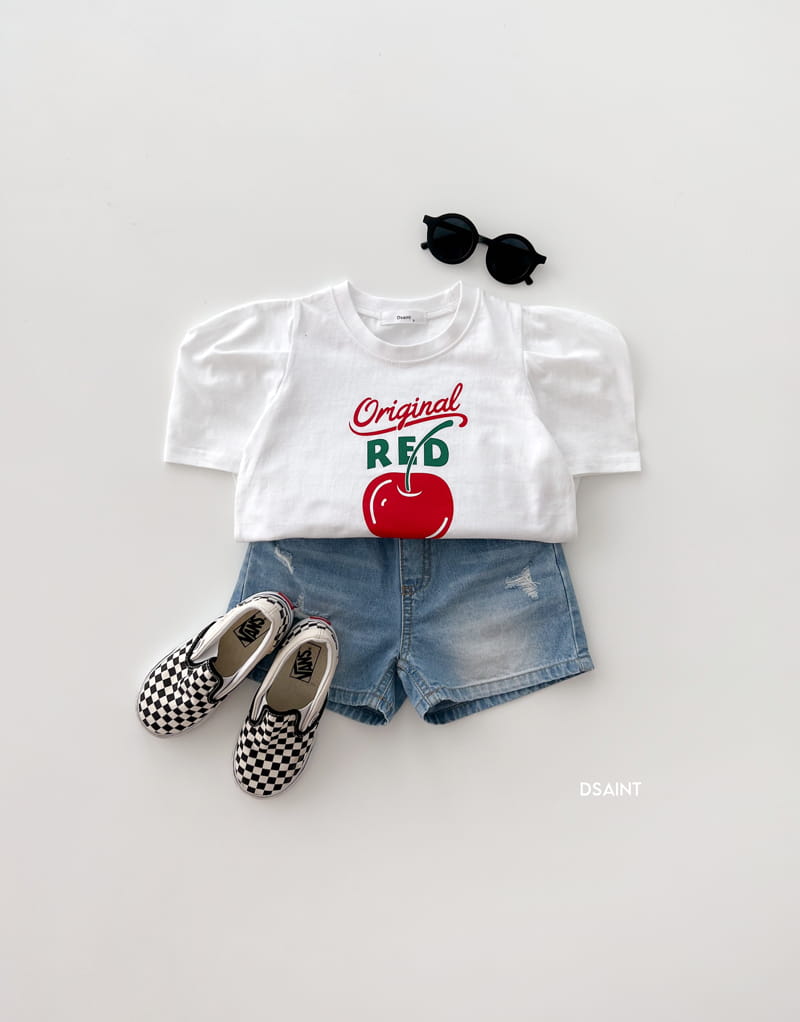 Dsaint - Korean Children Fashion - #magicofchildhood - Cherry Puff Tee - 8