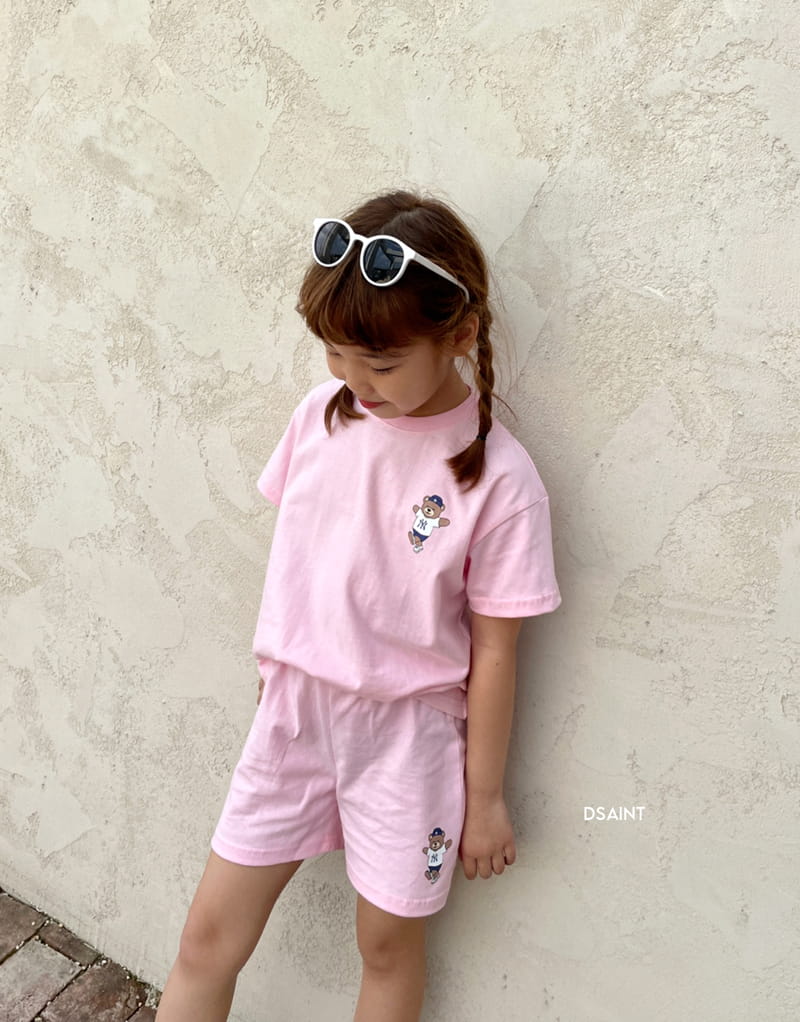 Dsaint - Korean Children Fashion - #minifashionista - NY Bear Top Bottom Set - 12