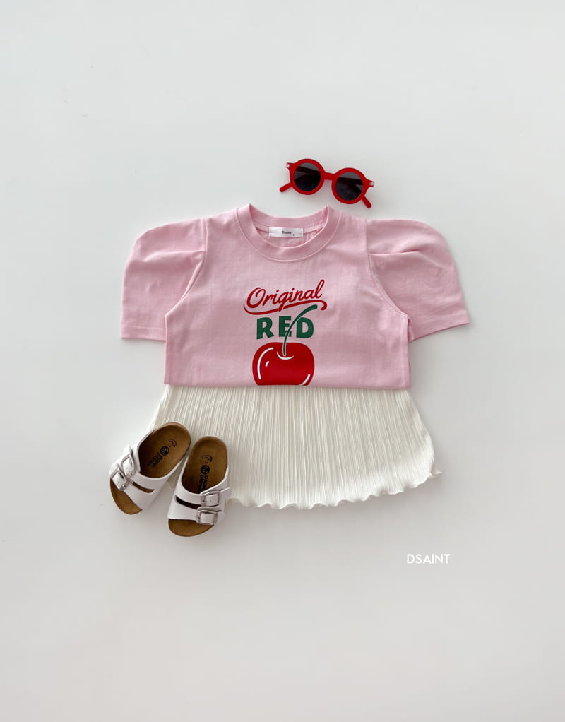 Dsaint - Korean Children Fashion - #minifashionista - Cherry Puff Tee - 9