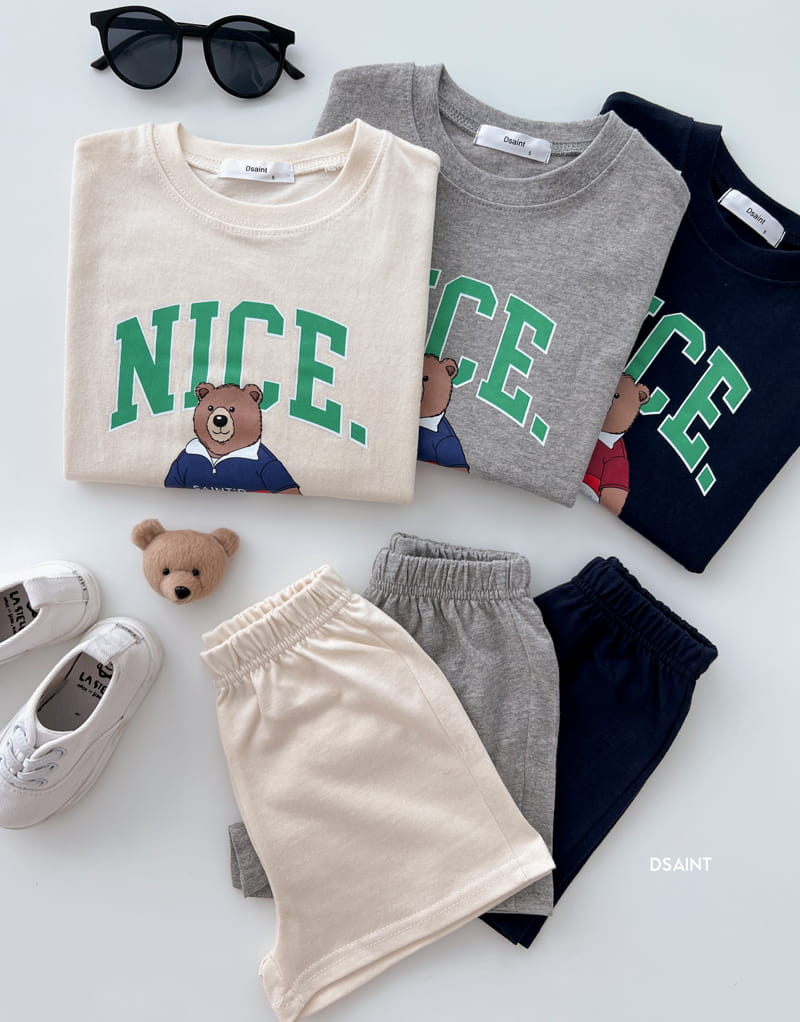 Dsaint - Korean Children Fashion - #magicofchildhood - Nice Bear Top Bottom Set - 4