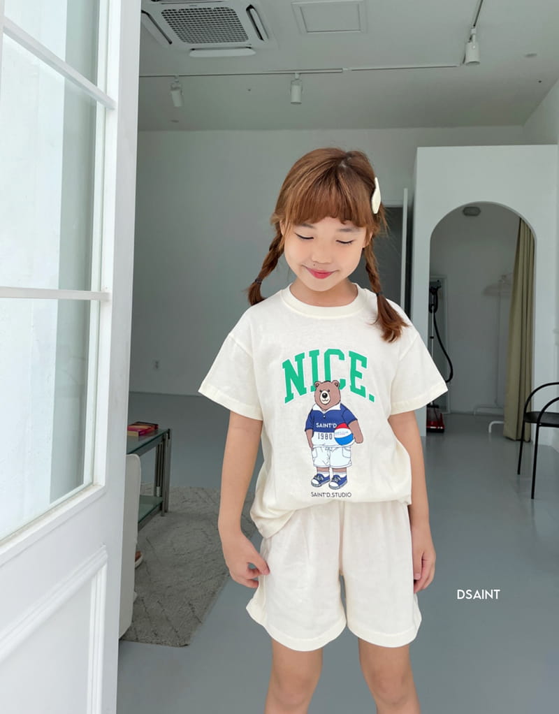 Dsaint - Korean Children Fashion - #stylishchildhood - Nice Bear Top Bottom Set - 8