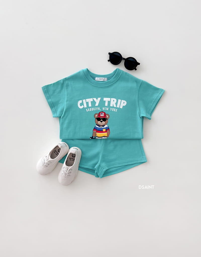 Dsaint - Korean Children Fashion - #todddlerfashion - Trip Bear Top Bottom Set - 6