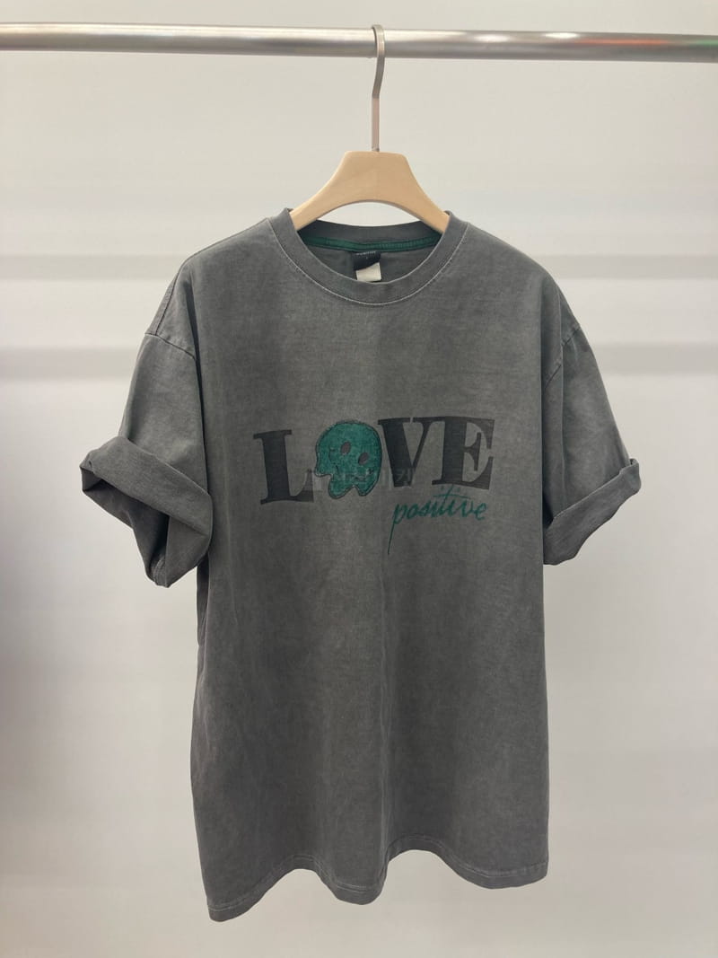 Edison Store - Korean Women Fashion - #momslook - Love Pigment Tee - 5