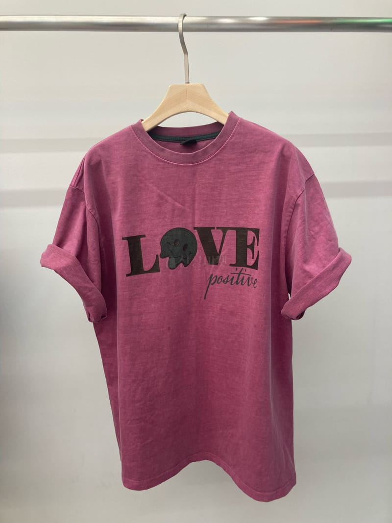 Edison Store - Korean Women Fashion - #momslook - Love Pigment Tee - 4