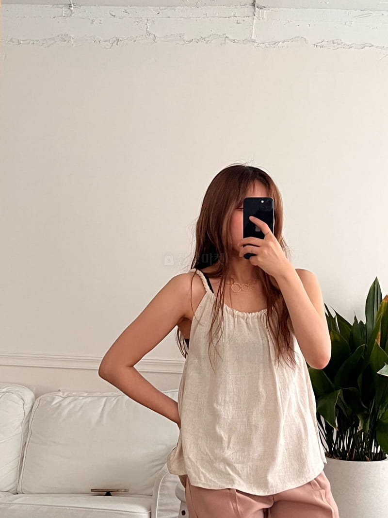 Flipar - Korean Women Fashion - #momslook - Linen Rope Blouse - 8