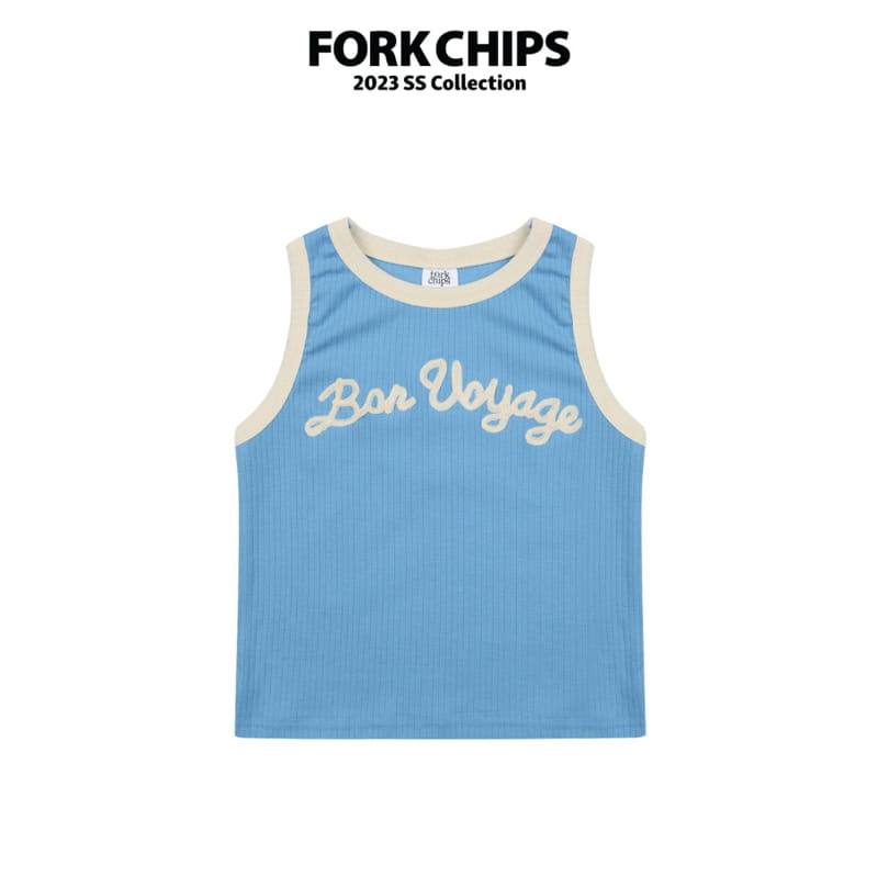 Fork Chips - Korean Children Fashion - #Kfashion4kids - Trap Embrodiery Sleeveless