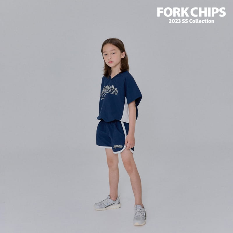 Fork Chips - Korean Children Fashion - #Kfashion4kids - Dunk Piping Shorts - 8