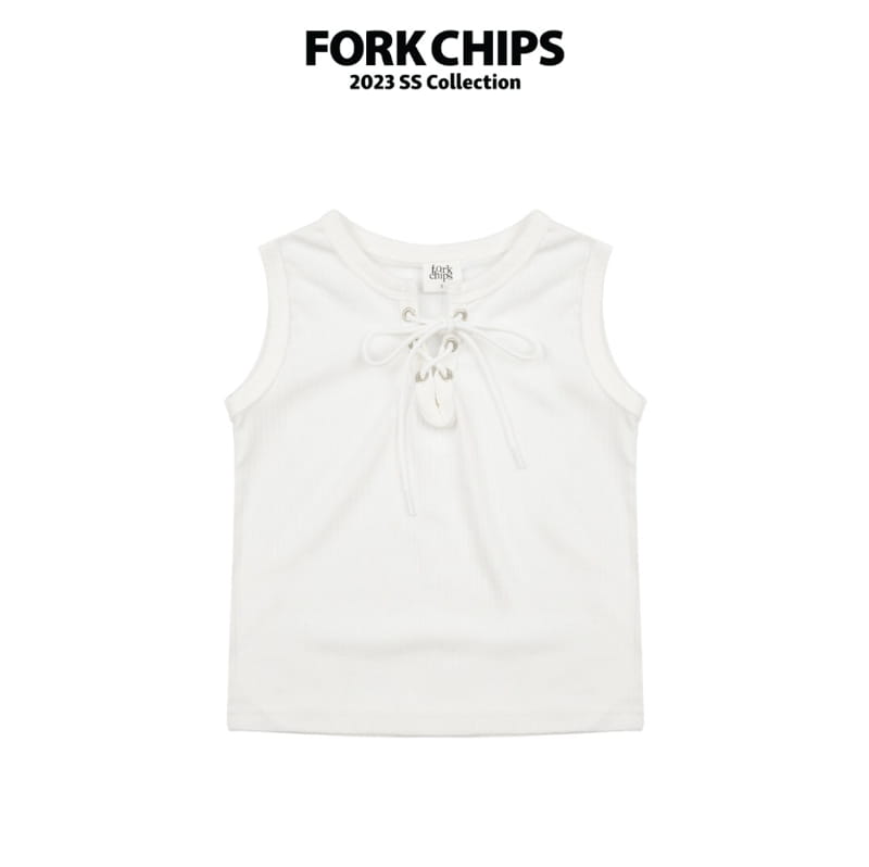 Fork Chips - Korean Children Fashion - #Kfashion4kids - Rib Eyelet Sleeveless - 2