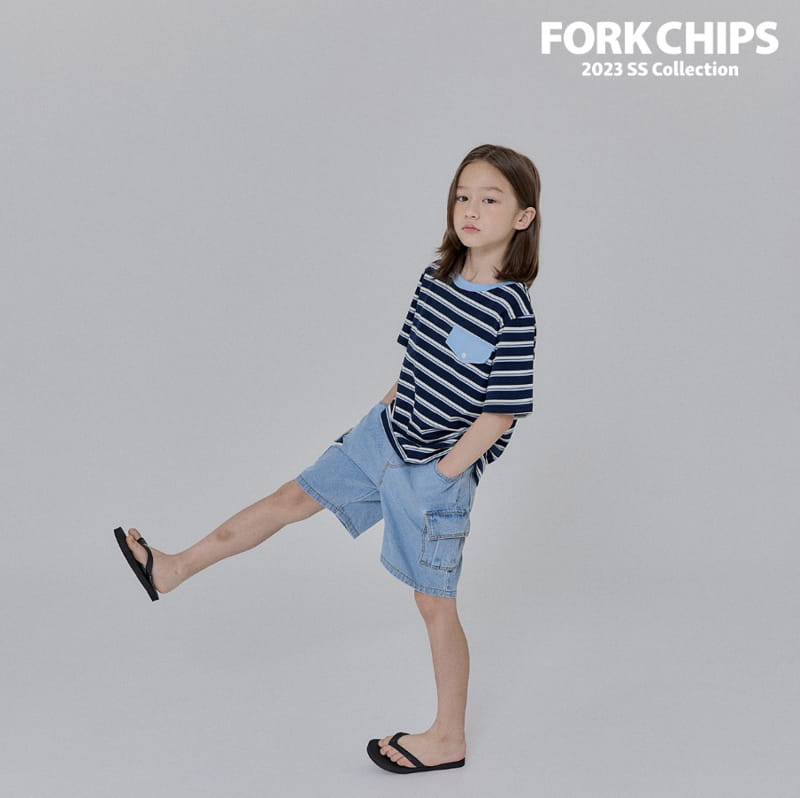 Fork Chips - Korean Children Fashion - #childrensboutique - Peanut Pocket Tee - 9