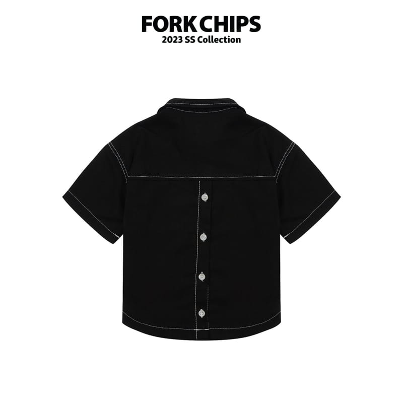 Fork Chips - Korean Children Fashion - #designkidswear - Oat Slit Shirt