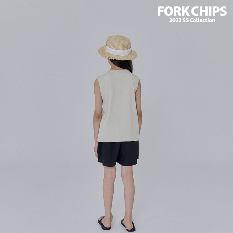 Fork Chips - Korean Children Fashion - #designkidswear - Rib Eyelet Sleeveless - 12