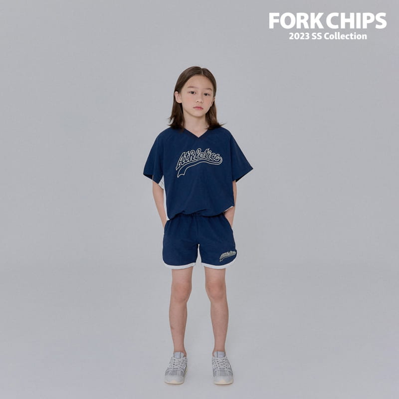 Fork Chips - Korean Children Fashion - #discoveringself - Dunk Piping Shorts - 3