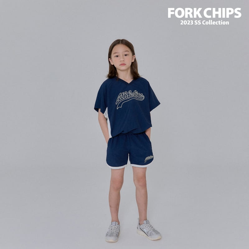 Fork Chips - Korean Children Fashion - #discoveringself - Dunk Piping Shorts - 4