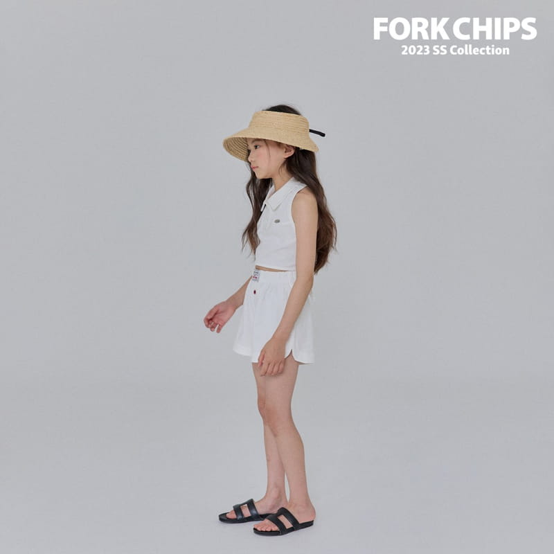 Fork Chips - Korean Children Fashion - #kidsshorts - Kitch Wholter Collar Tee - 8