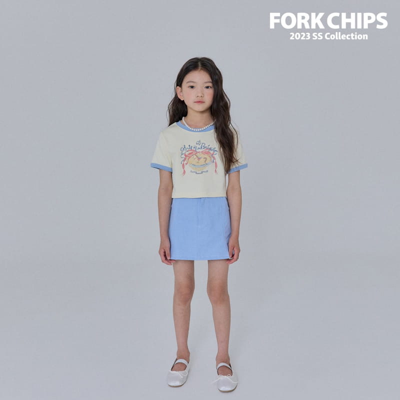 Fork Chips - Korean Children Fashion - #kidsstore - Merry Crop Tee - 3