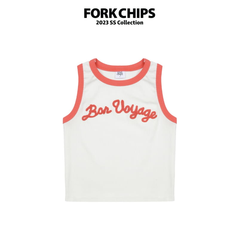 Fork Chips - Korean Children Fashion - #littlefashionista - Trap Embrodiery Sleeveless - 2