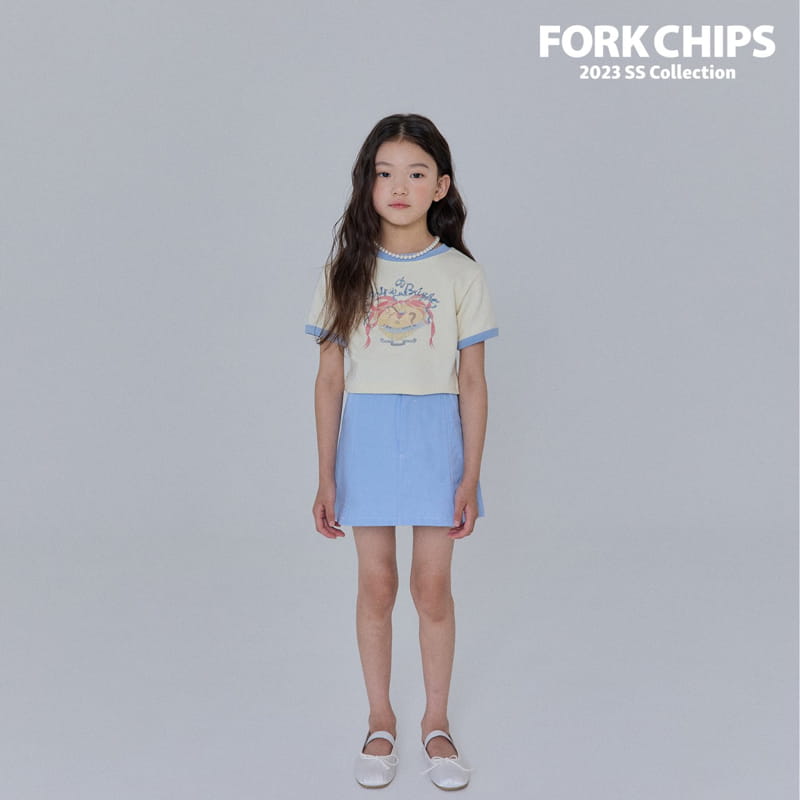 Fork Chips - Korean Children Fashion - #magicofchildhood - Merry Crop Tee - 7