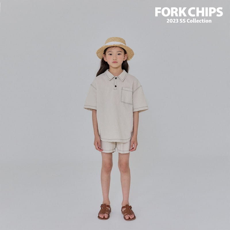 Fork Chips - Korean Children Fashion - #minifashionista - Oat Half Slacks Shorts - 9